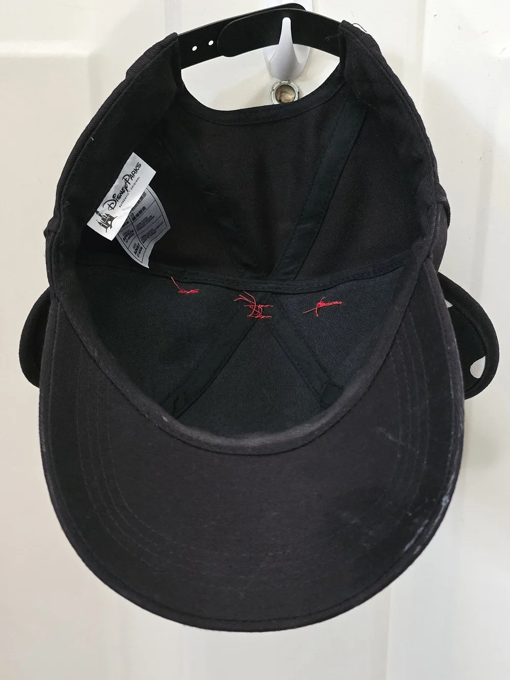 Disney Black Adult Cap with Red Bow and Character Ears